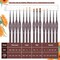 Golden Maple Miniature Paint Brushes, 15PC Small Paint Brushes Micro Model Detail Paint Brush Set, Fine Detailing for Acrylic, Oil, Watercolors & Paint by Number, Figurine (Brown)